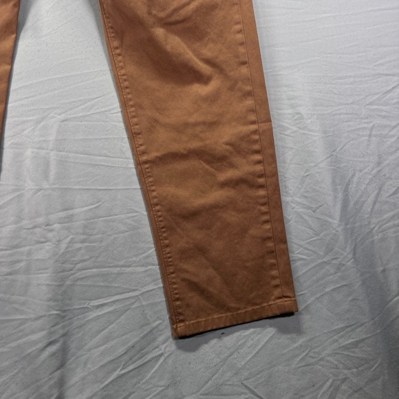 Brooks Brothers Chino Pants Mens 33x30 Slim Fit Brown Flat Front Travel Stretch - Picture 5 of 11
